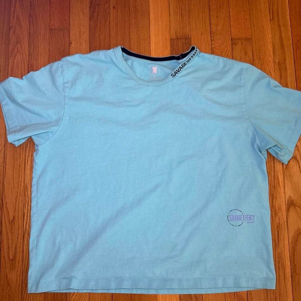 Savage X Fenty Men's Light Blue Boxy T-shirt XL